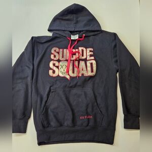 Six Flags Suicide Squad Hooded Pullover Sweatshirt Black Size Men's Medium